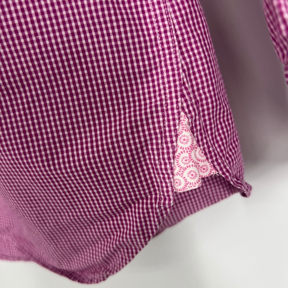 Ted Baker Endurance Mens 16 34/35 Pink Gingham Dress Shirt Long Sleeve Cotton - Picture 5 of 12